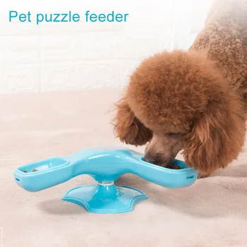 

Pet Rotating Feeder Slow Down Eating Training Windmill Rotation Feeder for Pets DC120