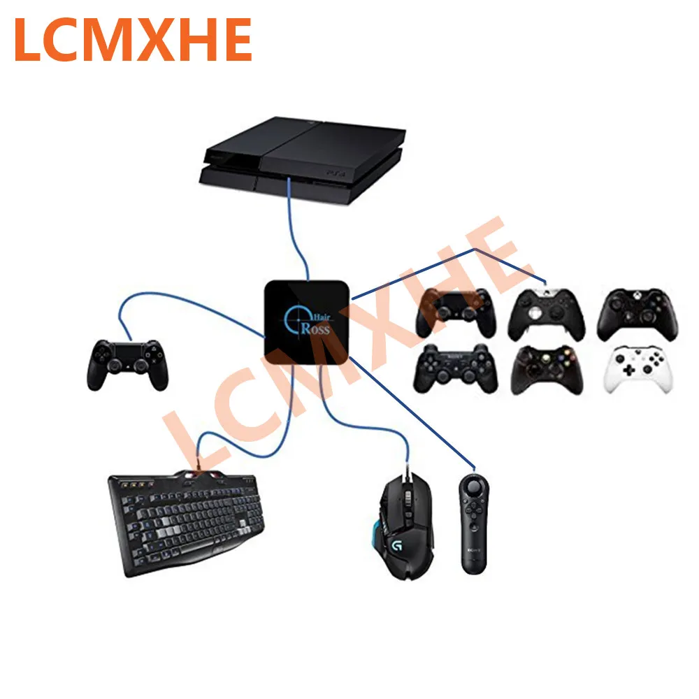 

Reasnow CrossHair mouse and keyboard Converter Cross Hair Adapter for PS4/PS3/XBOXONE/XBOX 360 Switch G27 G25 GT Controller