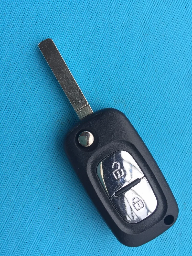 1Pcs Of New Replacement Key Case For Renault Clio Kangoo Megane Modus 2 Buttons Remote Flip Fob Shell VA-2 Blade No Logo Parts | Автомобили