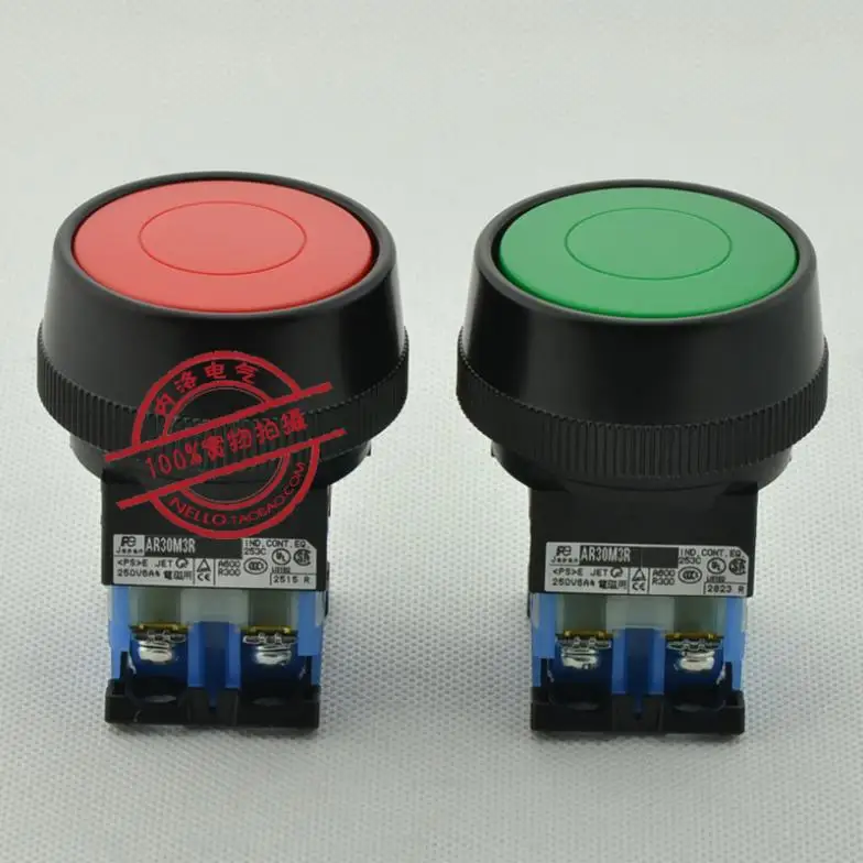 

[ SA ]Fuji FUJI 30mm mushroom head push button switch with self-resetting iron retainer AR30M3R-10 * 1NO--10PCS/LOT