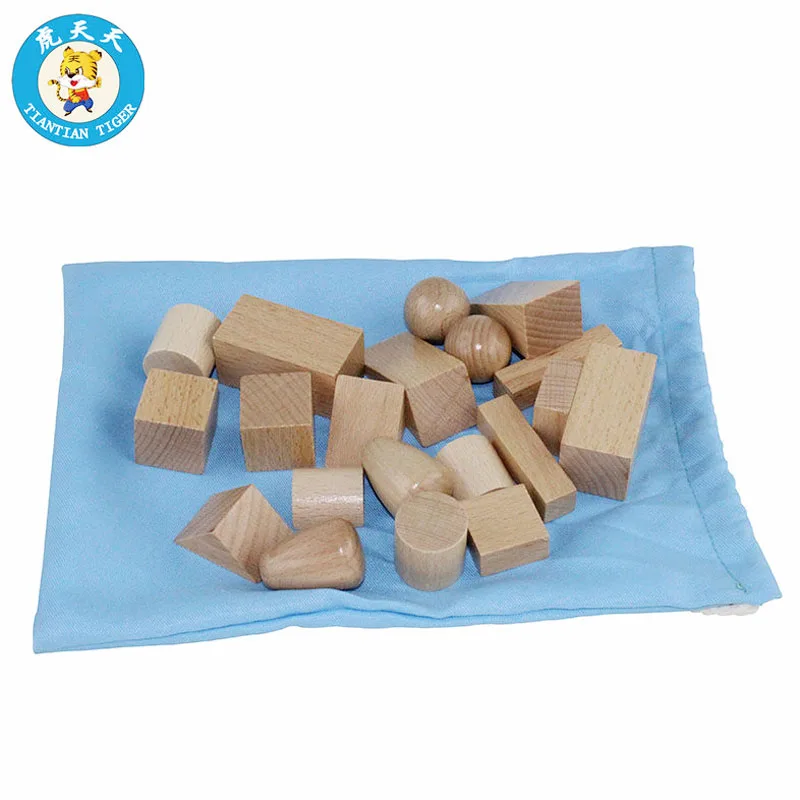 

Montessori Baby Toys Early Education Preschool Training 9 Pairs Of Geometry Shapes Mystery Bag