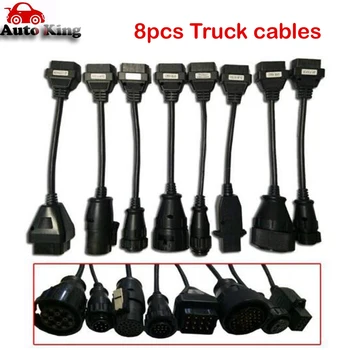 

2018 Quality A+ Free Ship! 8pcs truck cables for mvdIAG VD tcs cdp pro vd new vci / multidiag pro cable -In stock