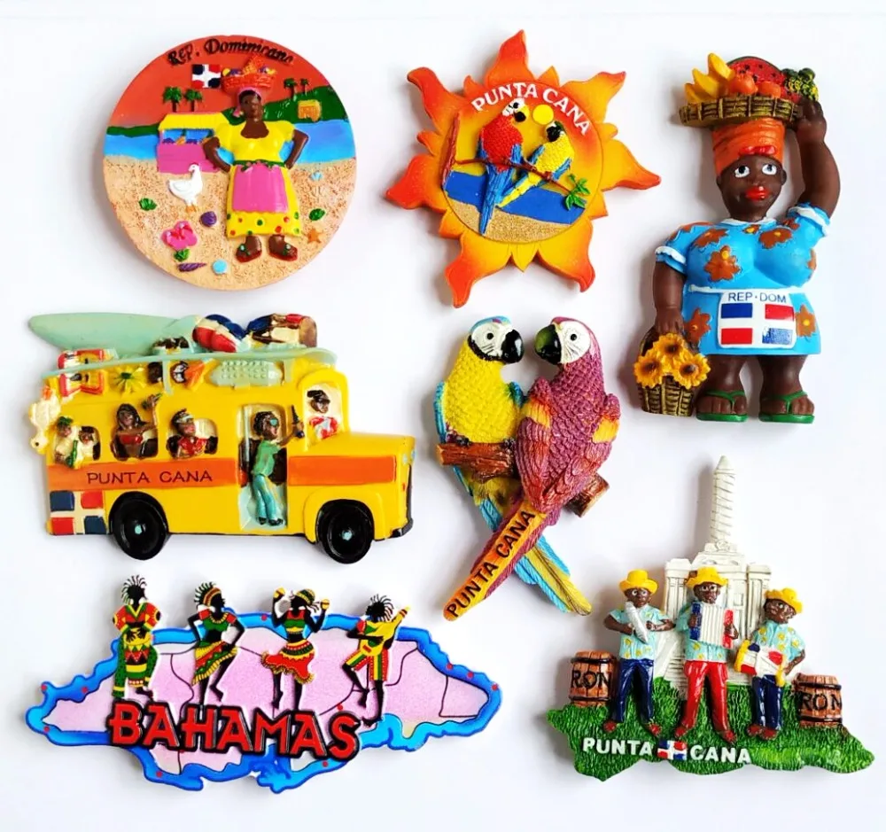 3D Punta Cana Hat Fridge Magnet - Handmade Resin Travel Souvenir, Decorative Magnet For Refrigerator Or Office