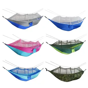 

9Pcs Camping Portable Mosquito Net Hammock Tent Double Person Hanging Swing Bed for Outdoor Camping Tent Using sleeping260*140cm