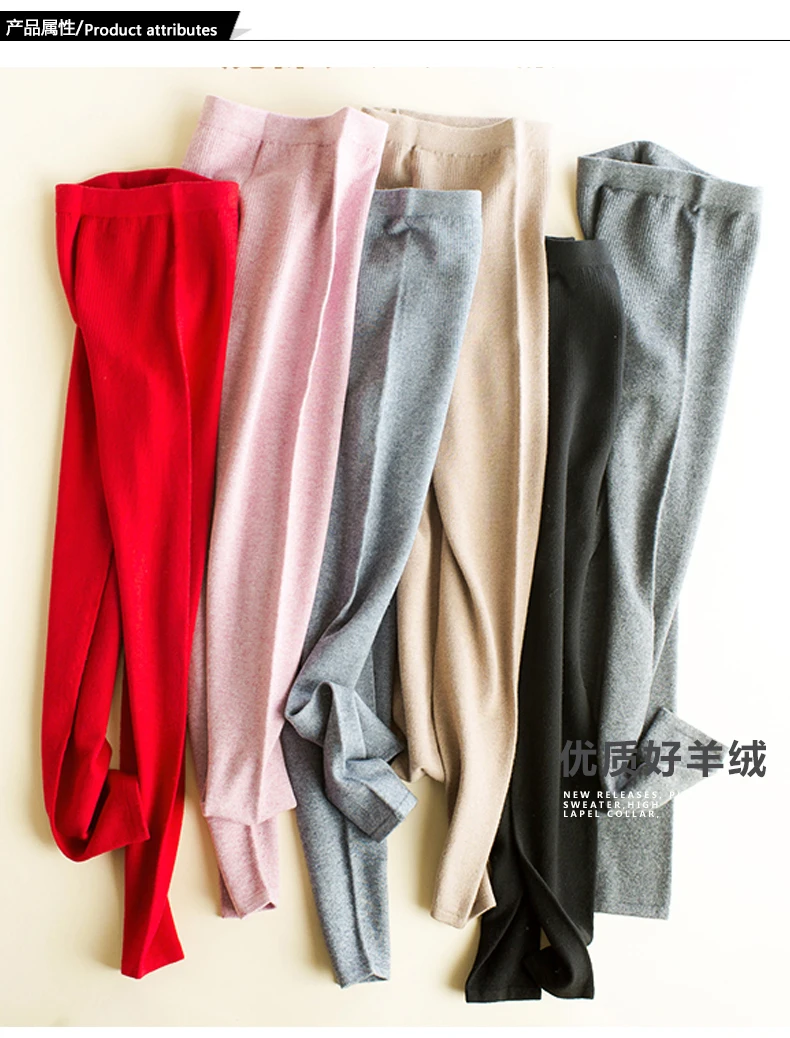 HOT SALE Women Pants Cashmere Knitted Trousers Female Winter Woolen Ladies Warm Standard Girls leggings Free Shipping fishnet leggings