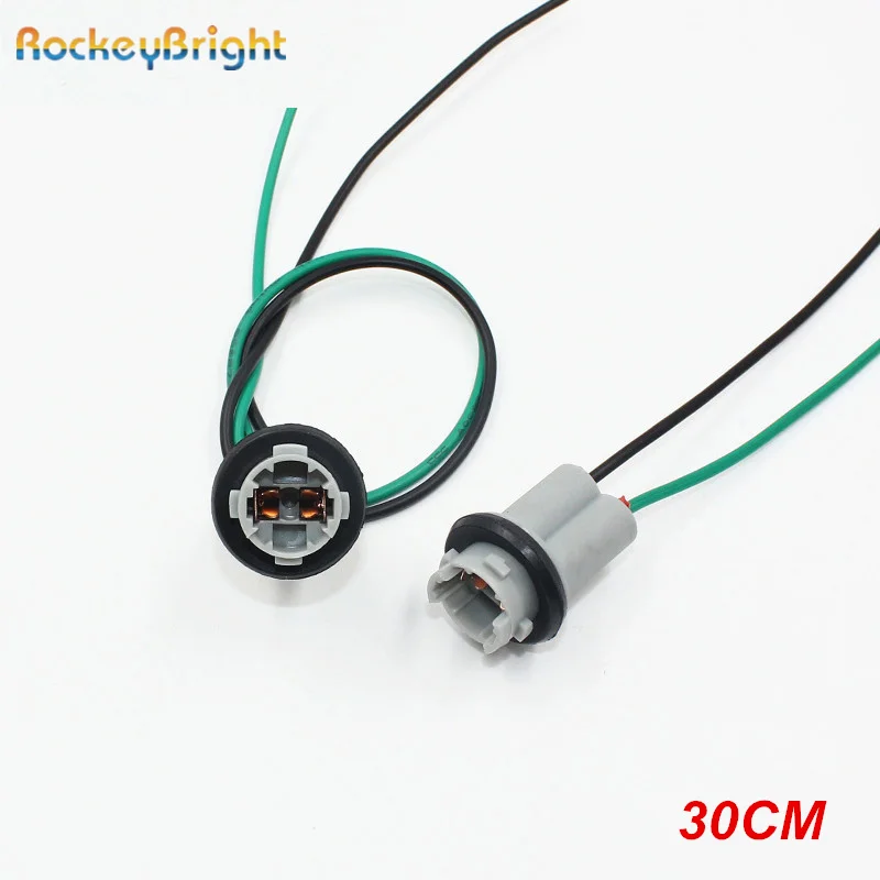 Rockeybright автомобилей OEM 30 см T10 светодиодный лампа Разъем W5W 168 194 автомобиль лампа кабель провод лампы для авто светильник T15 светодиодный лампы гнездо адаптера