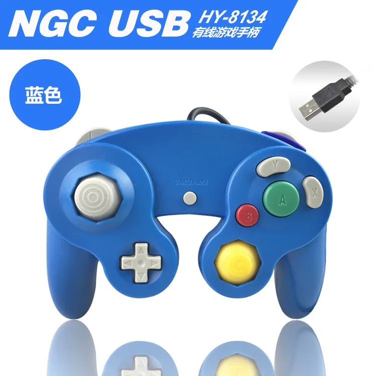 Для Gamecube контроллер USB проводной ручной джойстик для NAND для NGC GC контроллер для MAC компьютера ПК геймпад ns - Цвет: 6