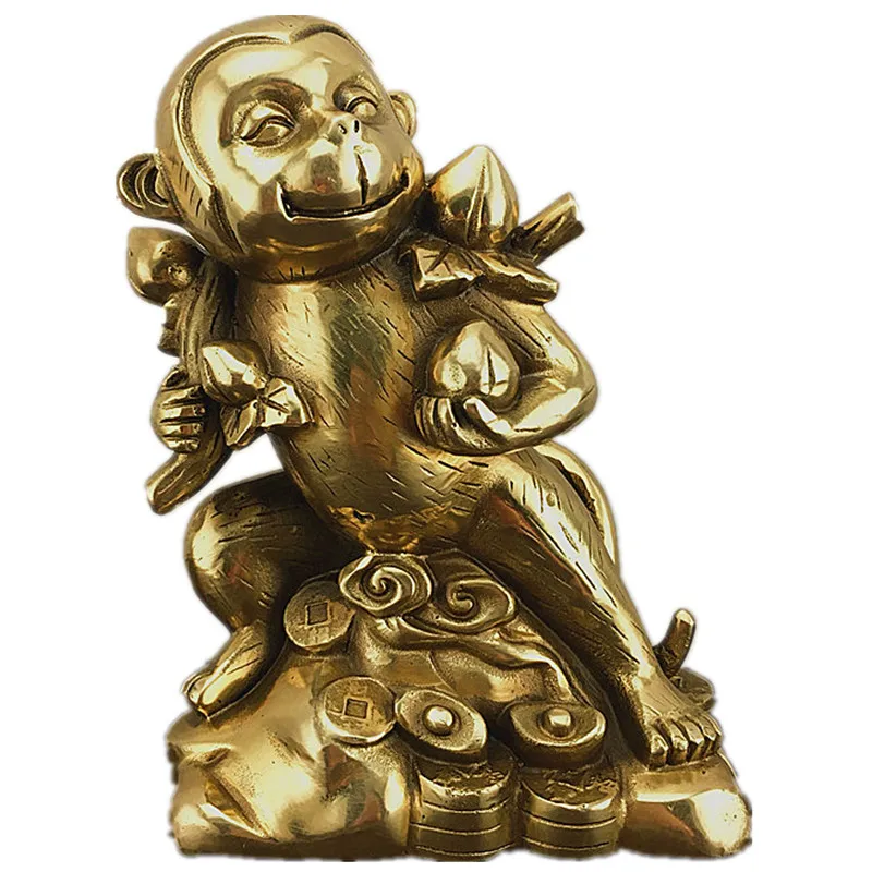 SHUN Feng Shui Copper Monkey Zodiac Birthday monkey Lucky Home