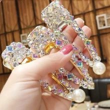 Блестящие полностью хрустальные шпильки для волос женские аксессуары для волос жемчужные заколки для волос корейский стиль зажим для волос для девушек милые BB заколки для волос