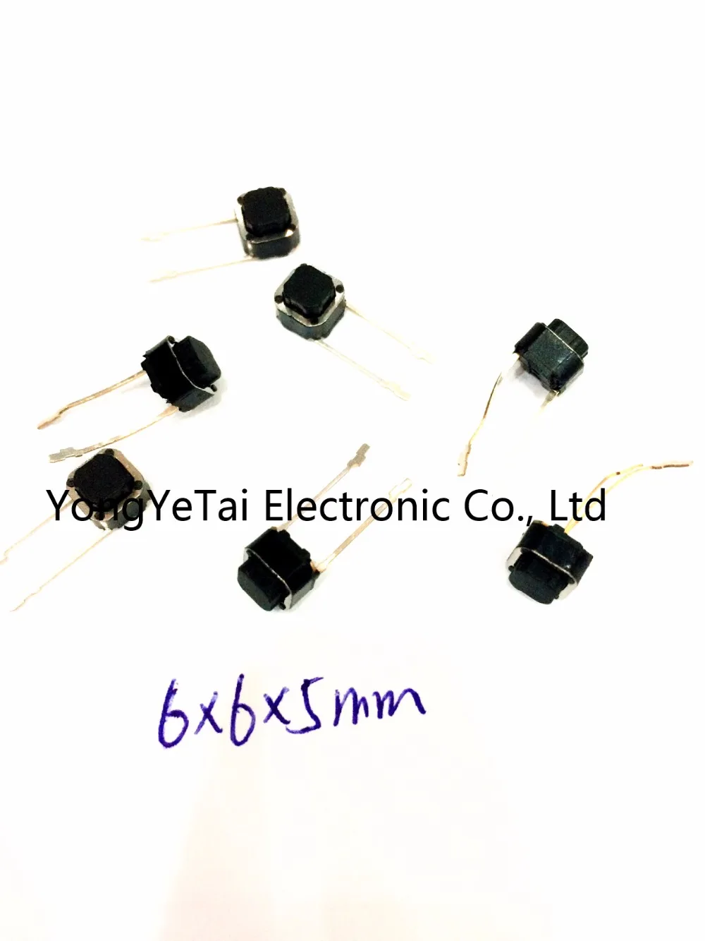 

YYT 10PCS Silicone button switch touch switch 6*6*5 mute button switch black