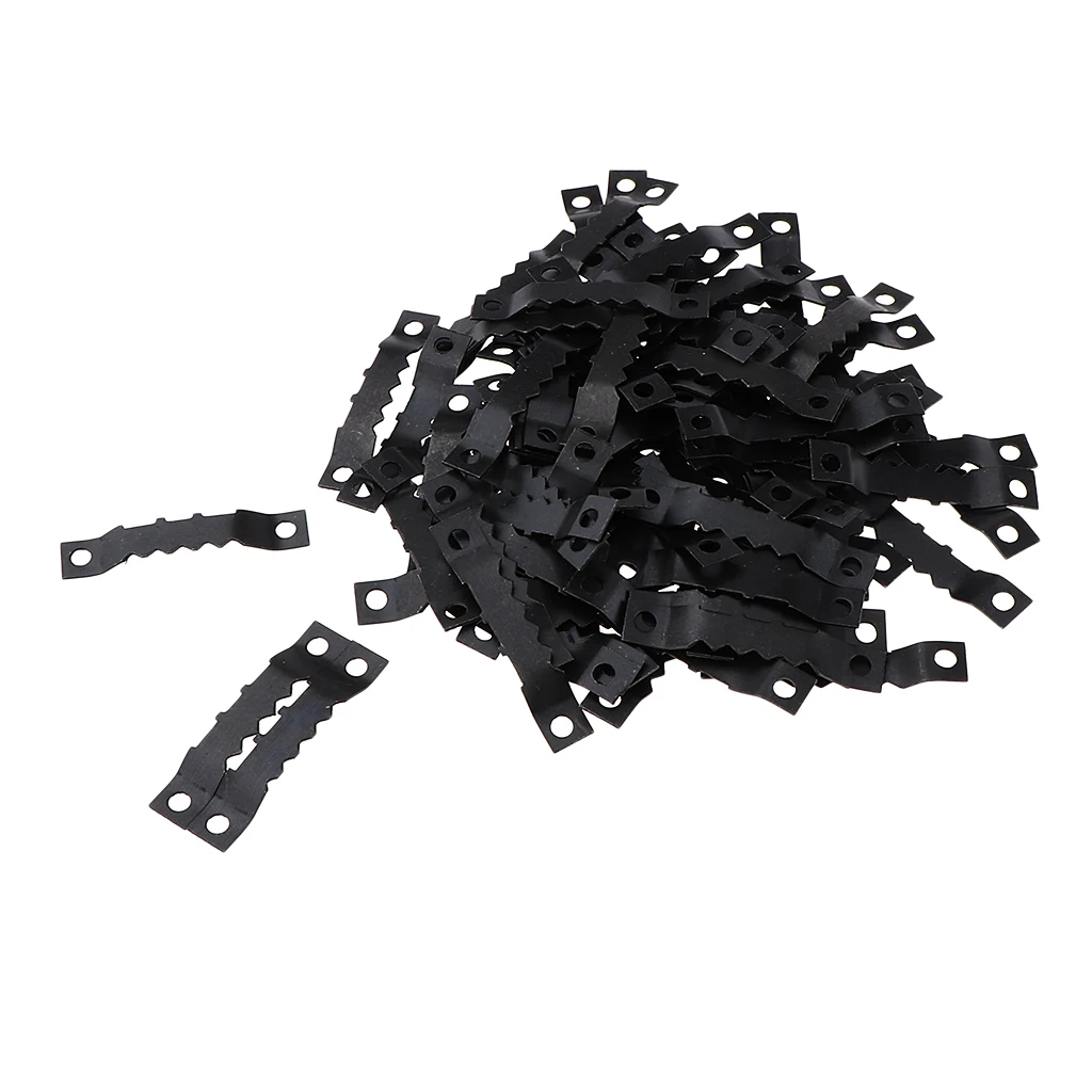 

100pcs Sawtooth Picture Photo Frame Mount Hanging Hangers Double Hole for Wooden frame, Canvas Art Hanging Tools