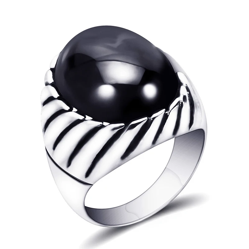 

Ruby men's ring Europe and the Middle East tide men's stainless steel ring
