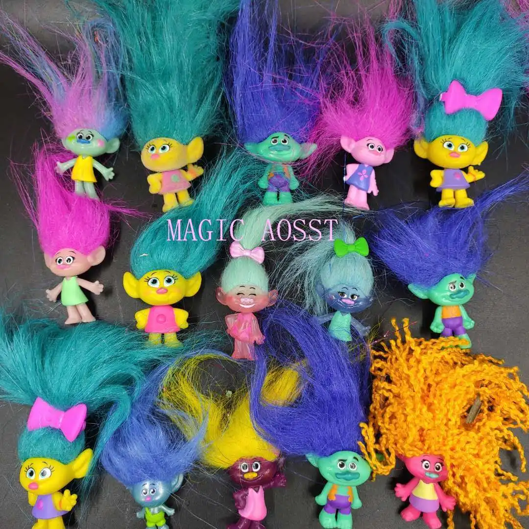 6 Pack Trolls Toys, Troll Dolls,Troll Action Figures-Animal Figure  Characters Toys (2.5-3inch)