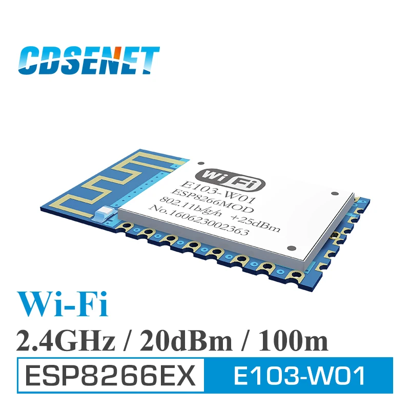 

Wifi 2.4GHz ESP8266 Wireless WiFi rf Module 100m Transceiver CDSENET E103-W01 SMD ESP 8266 Module Transmitter and Receiver