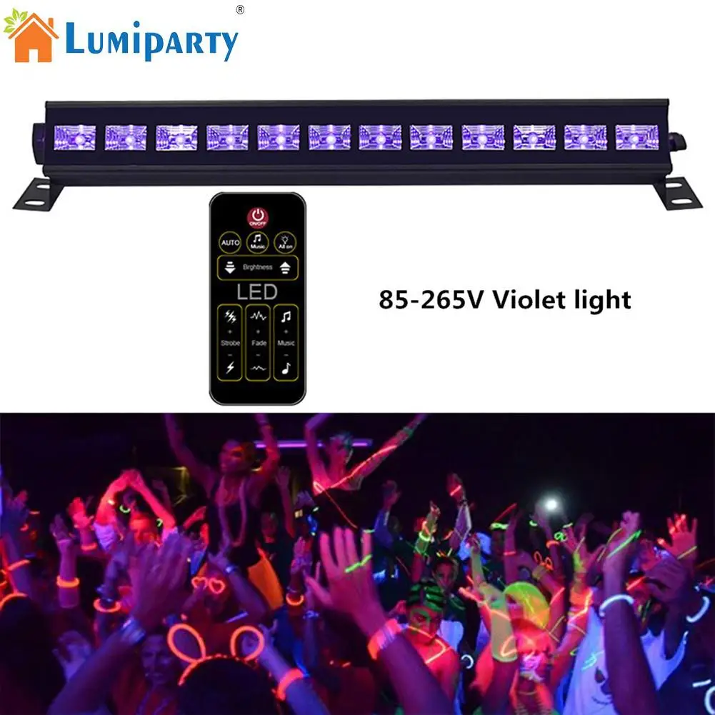 

LumiParty LED Sound Sensor Projection Lamp UV Purple Light Stage Light Wall Washer for Club DJ Show Party Ballroom Bands