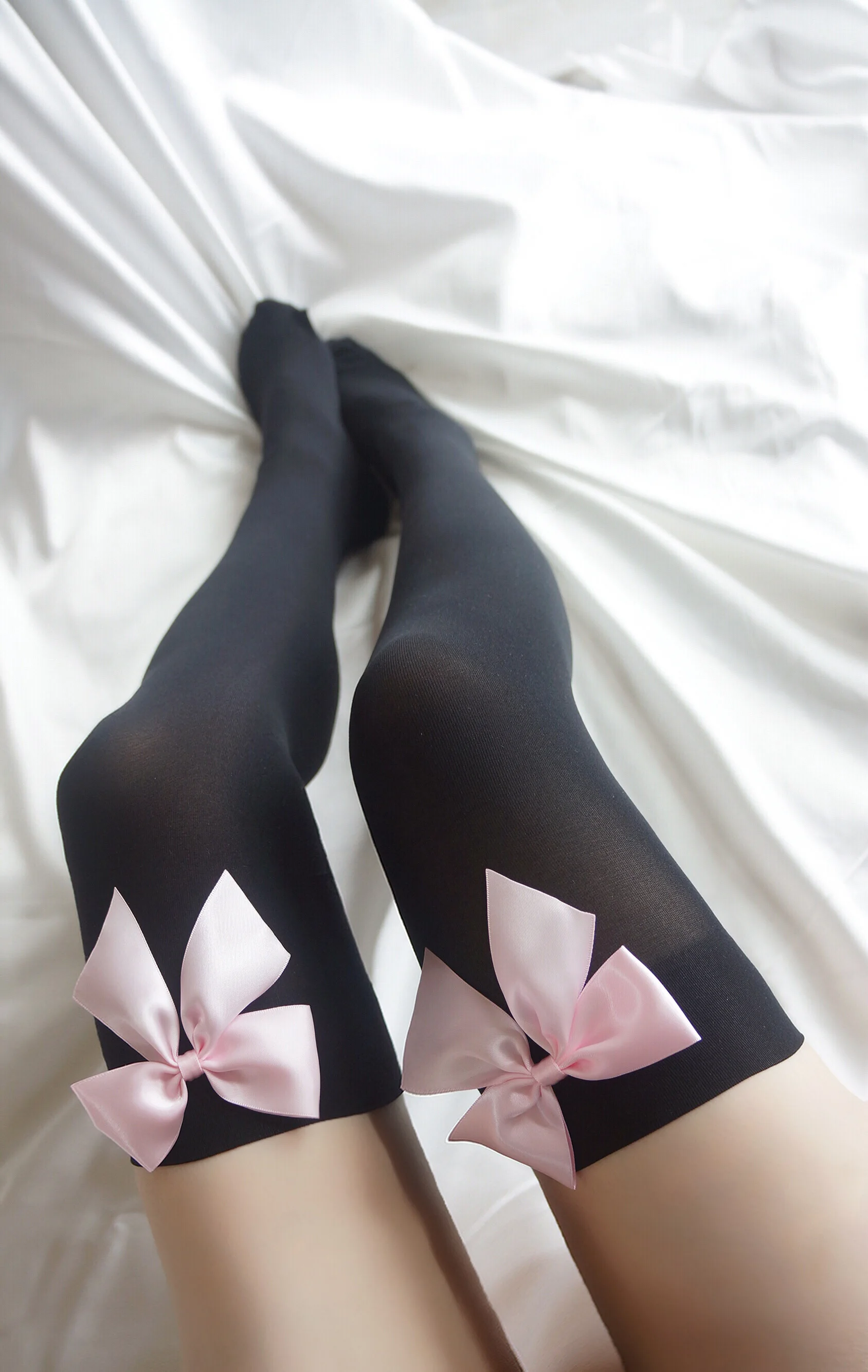 Lolita Pink Bow Stockings