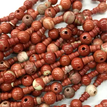 Натуральный подлинный оранжевый красный яшма пагода тройник голова Будды Тибетский гуру бусины подходят для ювелирных изделий DIY ожерелья(10 бусин/лот