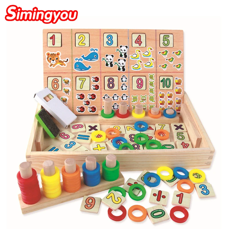 

Simingyou Puzzles For Children Toys Digital Learning Box Calculatio Educational Wooden Toy For Boy Girl Gift C20 DropShipping