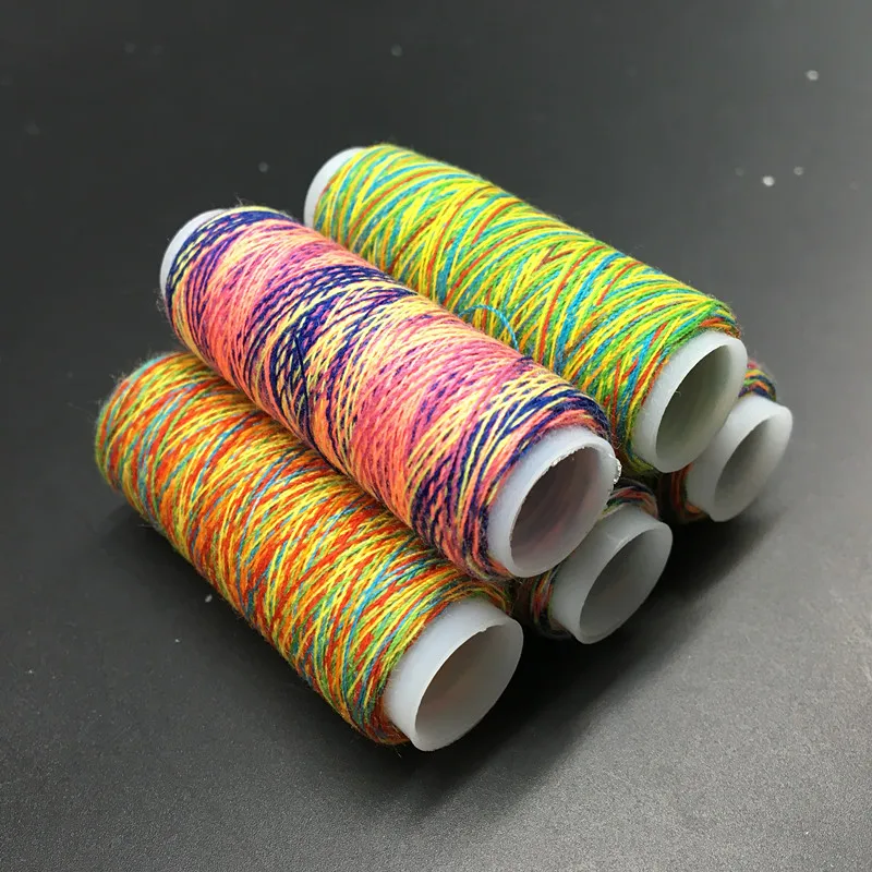5Pcs Rainbow Color Sewing Thread Hand Quilting Embroidery Sewing Thread For Home DIY Sewing