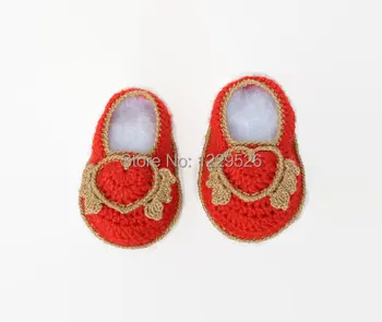 

First Valentines, Valentines crochet, Valentines baby girl, Baby Cupid, Crochet baby bootie shoes, Baby girl shoes
