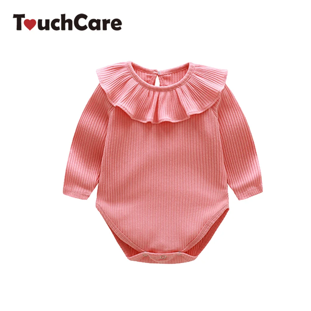 

TouchCare Newborn Ruffles Neck Romper Baby Girls Cotton Pijamas Infant Jumpsuits Toddler Girls Summer Clothing Children Costume