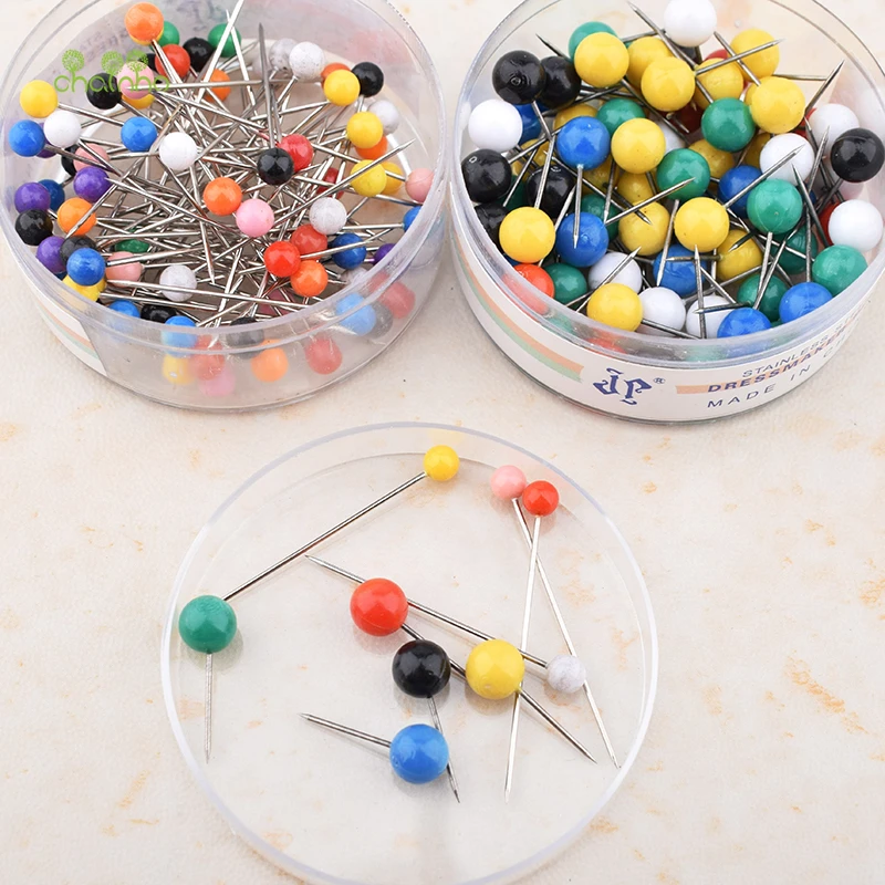 

Chainho,2 Box/Package,Round Shapes,Two Size,Colored,Localization straight Pins for Quilting &Sewing Needlework&Sewing Pins,ND006