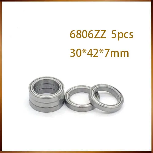 

6806ZZ Bearing 5PCS 30x42x7 mm Thin Section 6806 ZZ Ball Bearings 61806 Z 6806Z