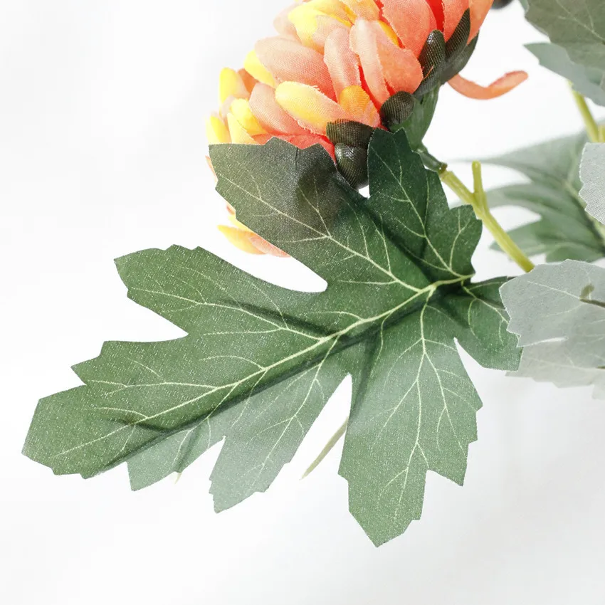 Artificial Spherical Chrysanthemum Flower Bouquet Of Chrysanthemum Fake Silk Plants For Wedding Christmas Party Decoration JH123 (4)