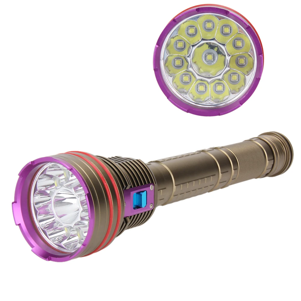 

Waterproof 100m 24000Lm 12 x XM-L2 LED SCUBA Diving Flashlight Torch Lamp Anti-Abrasive With Free-Scratch LED Flashlight