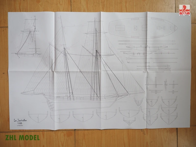 ZHL La Jacinthe модель корабля дерева