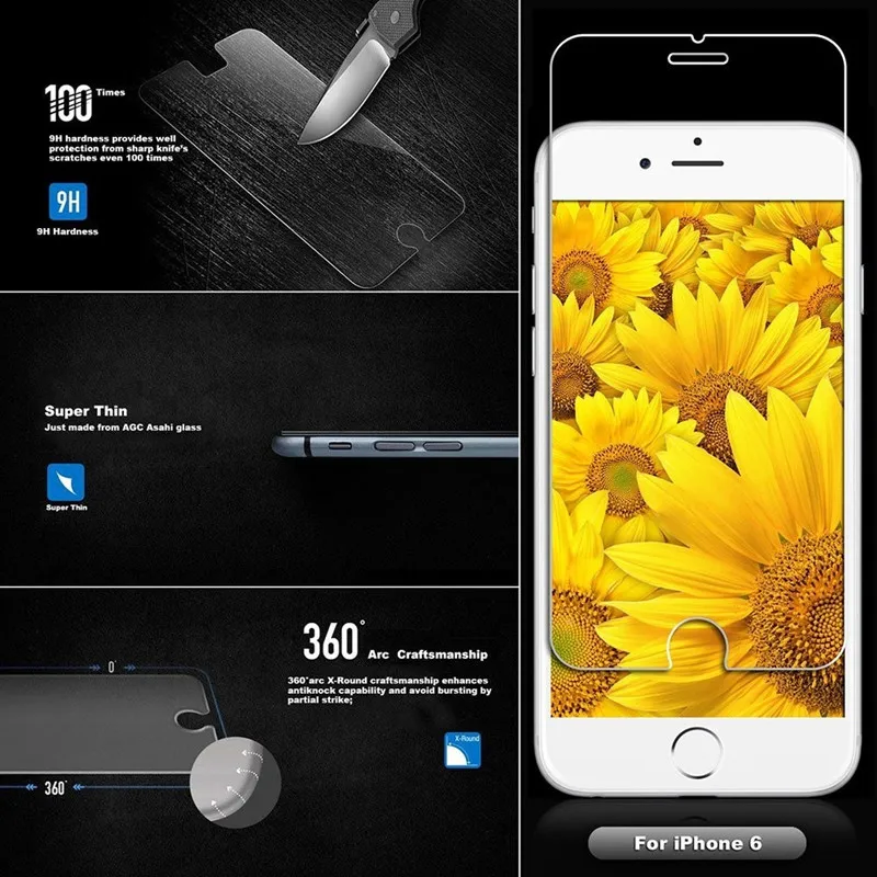 Для iphone 5s Премиум Закаленное стекло протектор экрана для iphone 6 6s упрочненная Защитная пленка для iphone SE 6 6plus 10 шт./партия