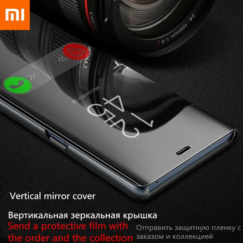 

Luxury Mirror Leather Flip Case For Xiaomi Redmi Note 7 6 Pro 5 Plus 6A 4 4X Cases For Xiaomi mi 9 6 8 Lite mi A2 A1 6X 5X Cover