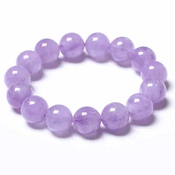 

12mm Wholesale lavender Purple crystal quartz Beads Bracelet 100% Natural Stone Bracelet Rosary Pulseras Women Fashion Jewelry