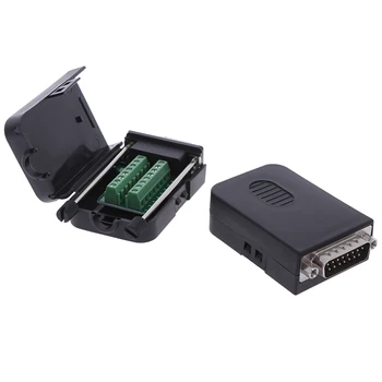 

1Pcs 15 Pin DB15 D-SUB 2 Row Plug Breakout Terminals Board Connector