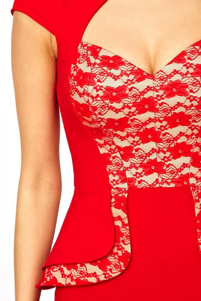 Hybrid-Peplum-Dress-with-Lace-Insert-and-Sweetheart-Neckline-LC6159-9381