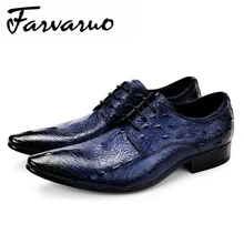 

Farvarwo Black Oxford Handmade Casual Shoes for Men Embossed Genuine Leather Wedding Dress Shoes Solid Pointed Toe Flats Oxfords