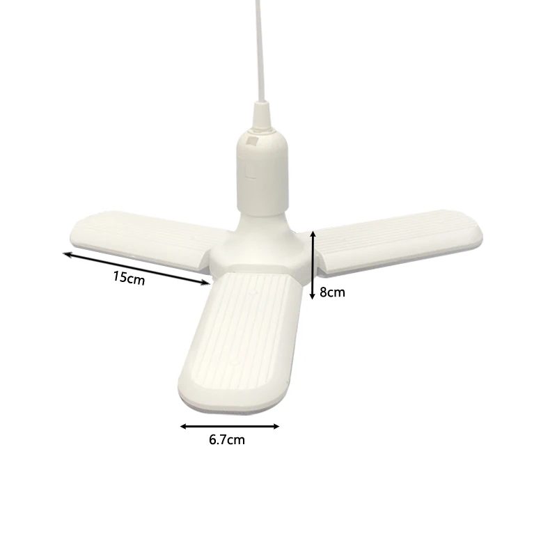 110V-220V 45W E27 LED Bulb Energy Saving Lights Bright Foldable Fan Blade Angle Adjustable Livingroom Ceiling Lamp CE