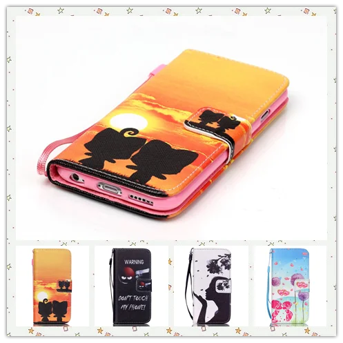 Новый Внутри Красоты девушка Красочный Шаблон PU Кожаный Чехол Для iPhone 5c Кошелек