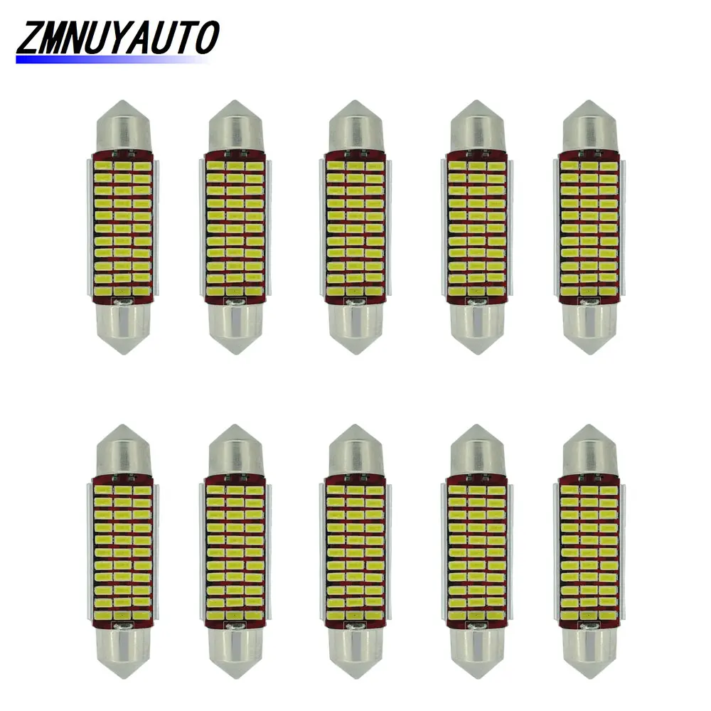 

10pcs CANBUS Festoon Dome Bulb C5W Car Led Light 12V Auto Reading License Trunk Luggage Signal Lamp White 31mm 36mm 39mm 41mm