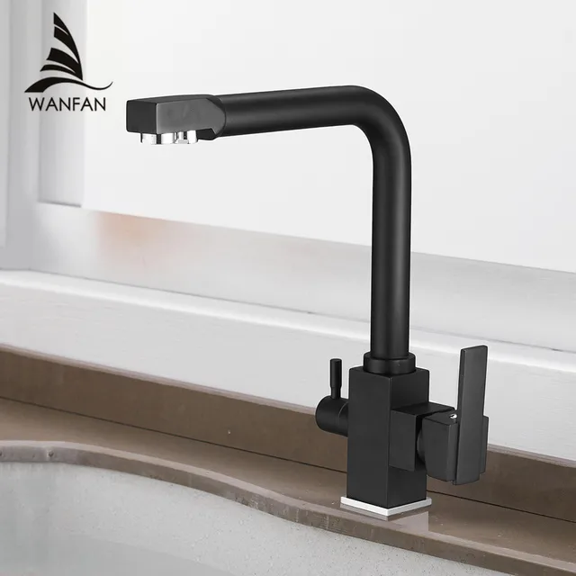 Cheap  Kitchen Faucets Deck Mount Mixer Tap 360 Degree Rotation with Water Purification Features Single Hole Crane For Kitchen WF-9050