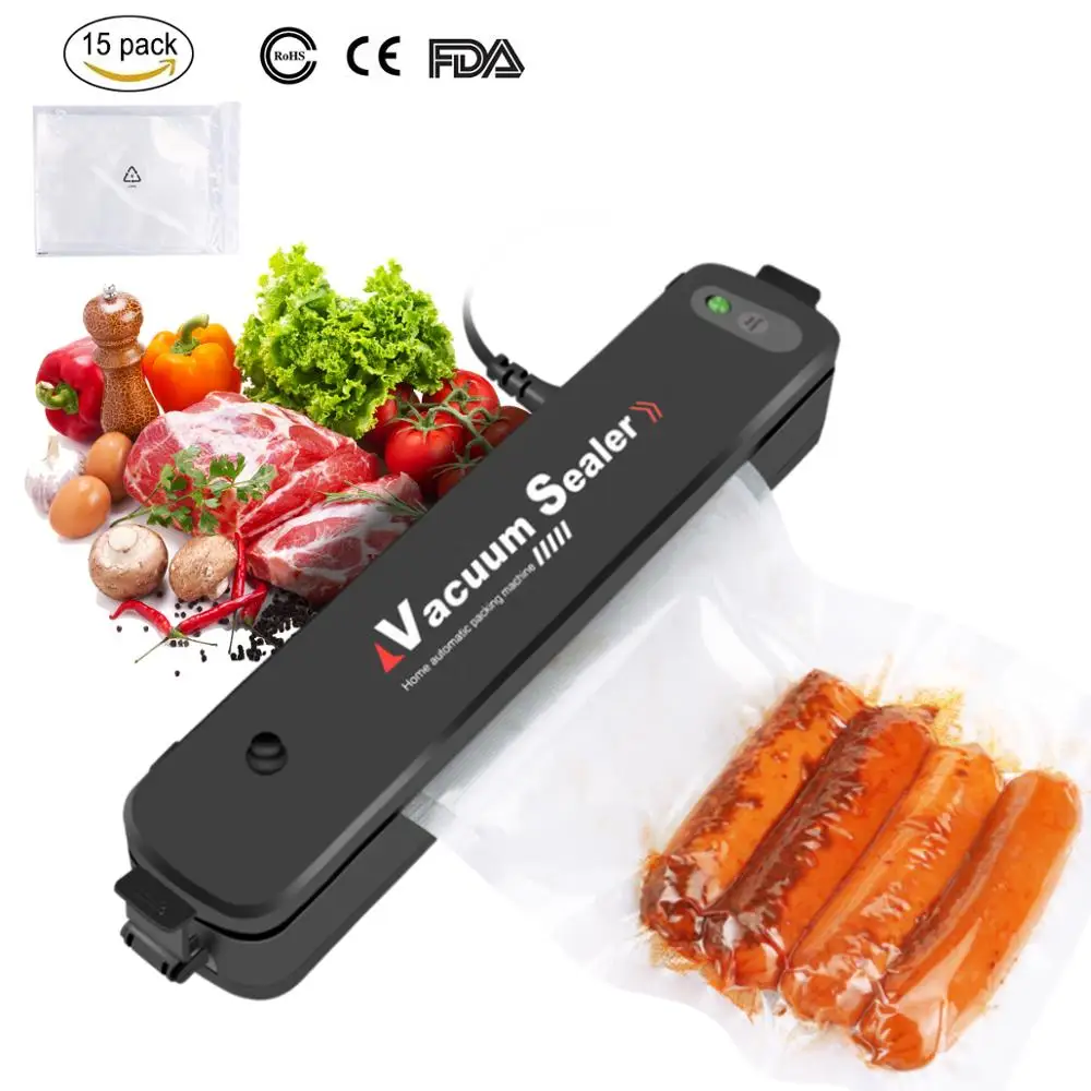 

LP-11 Vacuum Sealer Machine Automatic Vacuum Sealing System for Dry Moist Foods Storage with 15 Sealer Bags