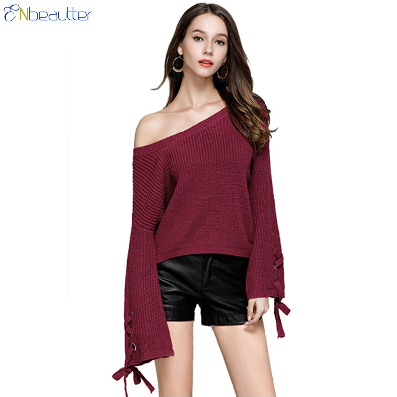 ENbeautter 2017 New Fashion Sexy Women's Sweater O...