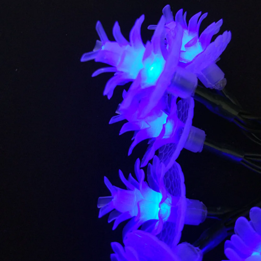 blue solar pine corn lights