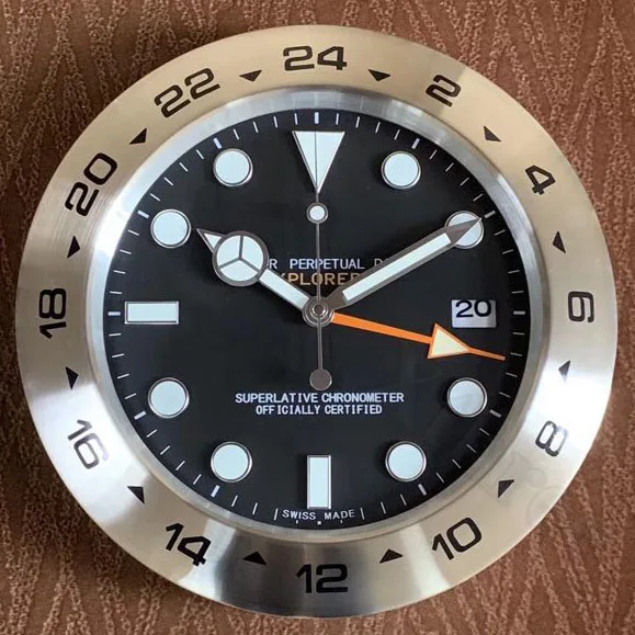 sliver black 34/38 см с металлическими заклепками; туфли-лодочки часы настенные часы в форме с ночные огни календарь 3D часы с циферблатом бесшумный для Гостиная немой настенные часы - Цвет: sliver black