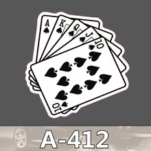 Bevle A-412 poker Wasserdicht Mode Kühle DIY Aufkleber Für Laptop Gepäck Bike Refit Skateboard Auto Graffiti Cartoon Aufkleber