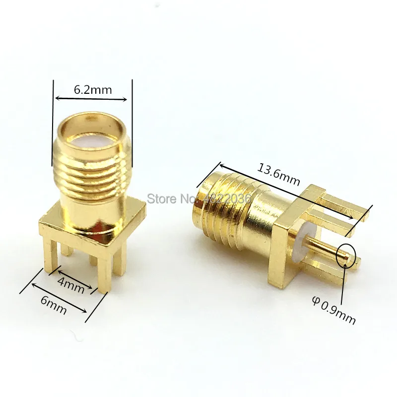 2/5/10 шт 1,6 мм внутренний разъем SMA припоя гайка край PCB зажим прямые крепление Позолоченные RF разъем под прямым углом муфта для паяльника