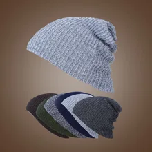 1 шт., вязаный мужской мешок шапка оверсайз, зимние теплые шапки, шикарная вязанная шапка для женщин, шапка для девочек, женский головной убор из плотной ткани