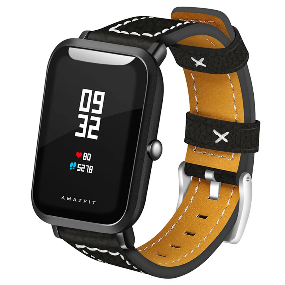 Роскошный ремешок из натуральной кожи для Xiaomi Huami Amazfit Bip Pace Lite Версия смарт часов