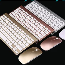 Ультра-тонкий Беспроводной клавиатура Мышь комбо 2,4 г Беспроводной с usb приемник для Apple Mac портативных ПК Win XP/7/8/10 Smart Tv Box