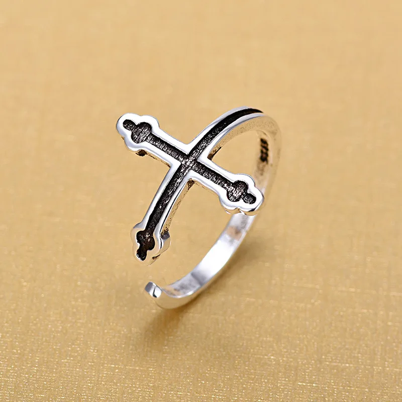 Cross-Open-Rings-Vintage-Accessories-925-Sterling-Silver-Rings-For-Women-New-Mothers-Day-Bridesmaid-Gifts
